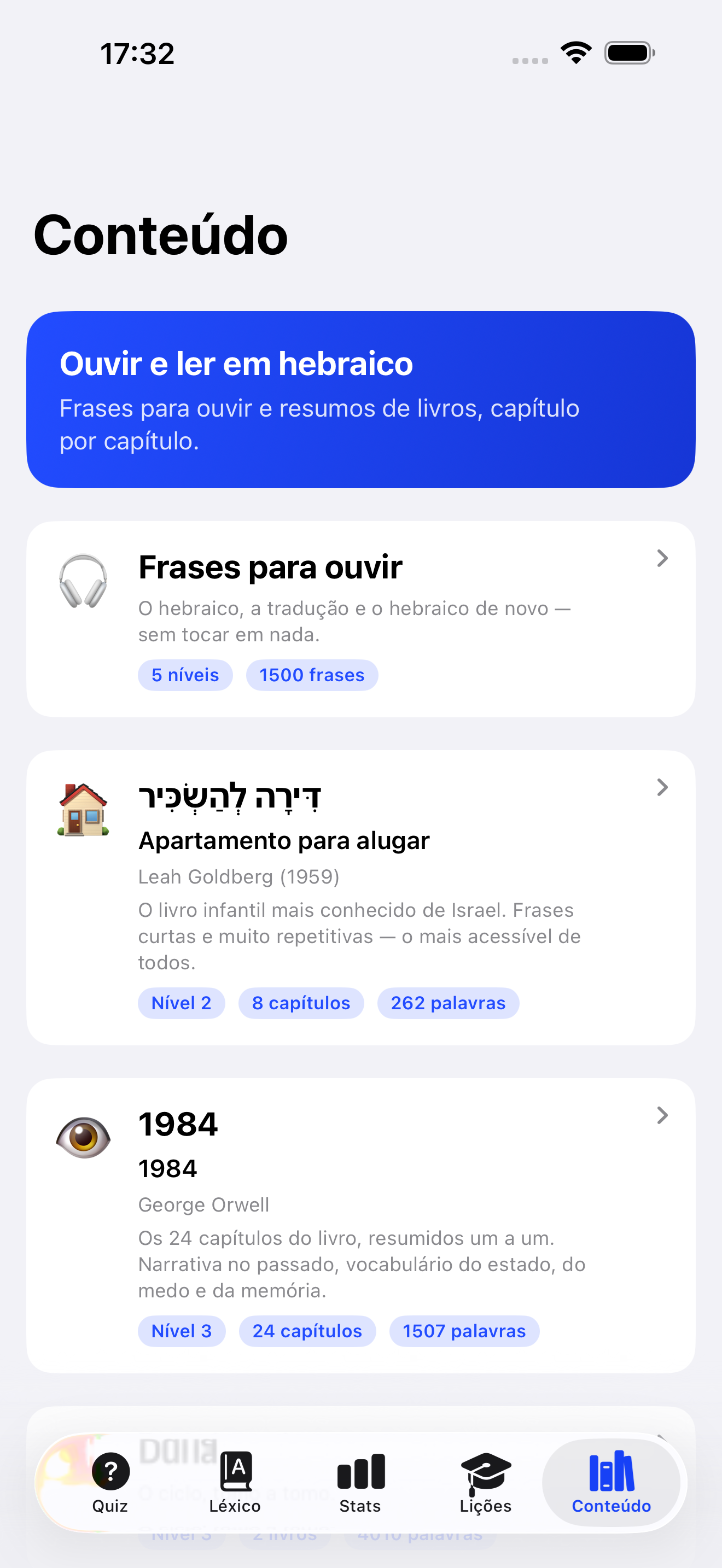 Livros para ler, frases para ouvir