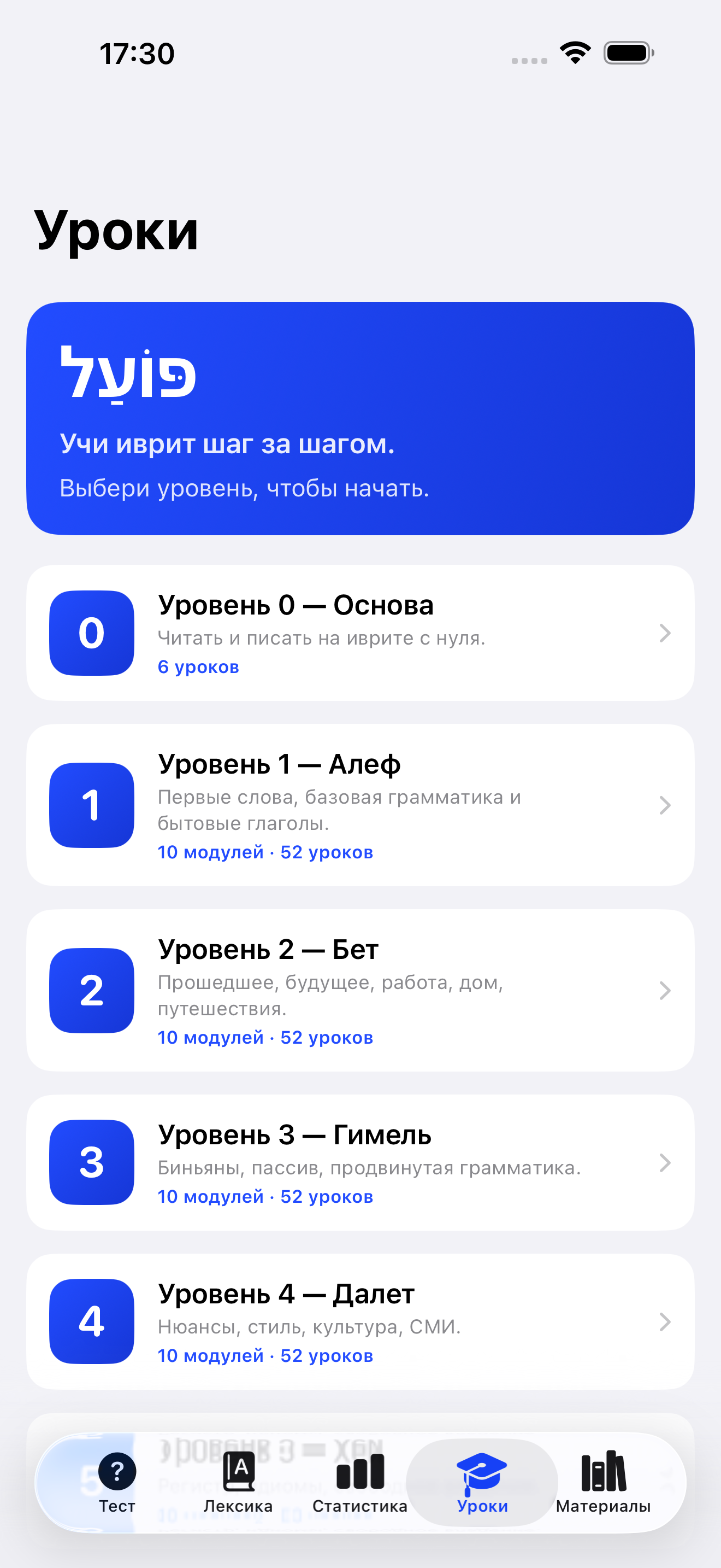 Шесть уровней: от алфавита до свободы